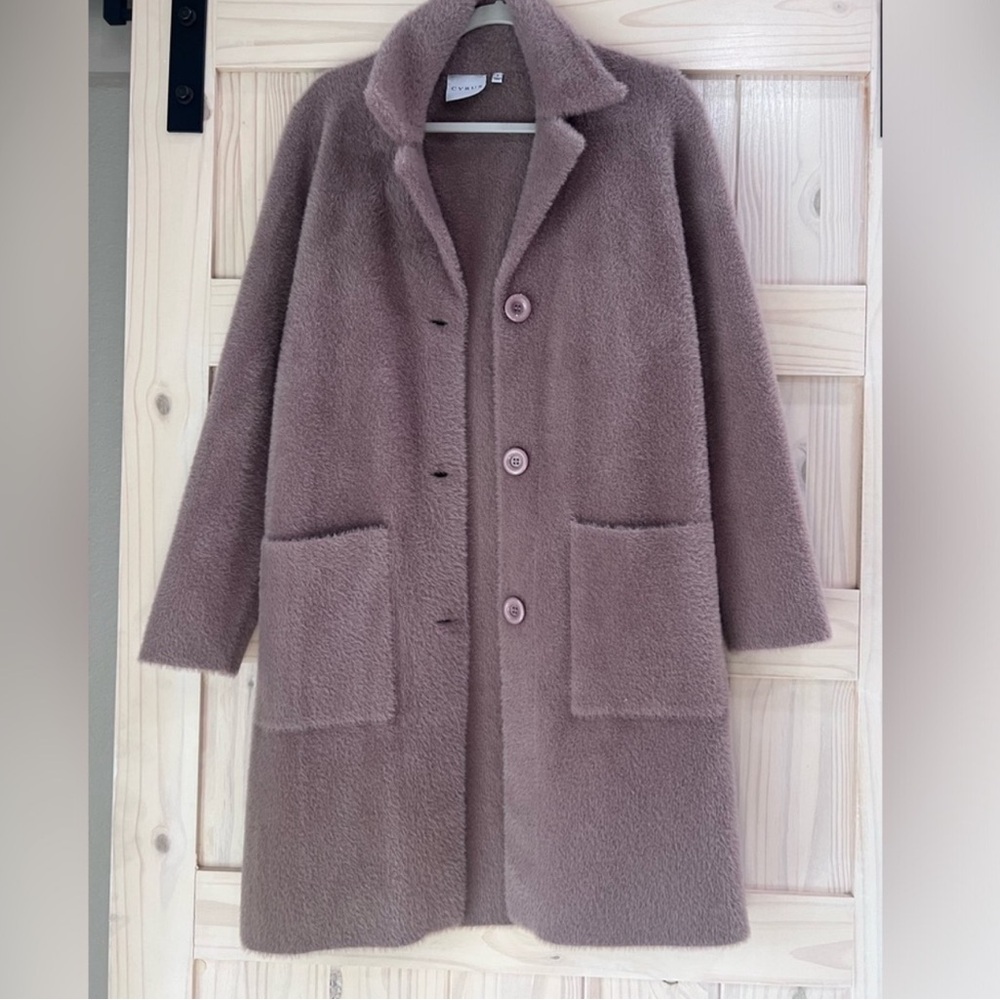 Cozy purple Long Coat